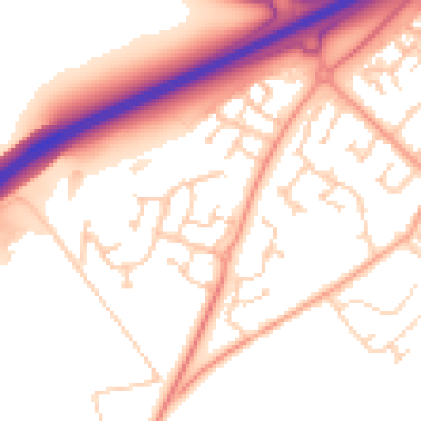 Daytime road noise heatmap for MK43 2AF