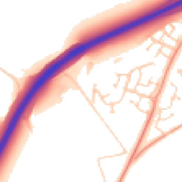 Daytime road noise heatmap for MK43 2AH