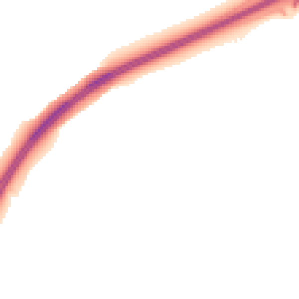 Night-time road noise heatmap for MK43 2AJ