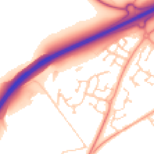 Daytime road noise heatmap for MK43 2AP