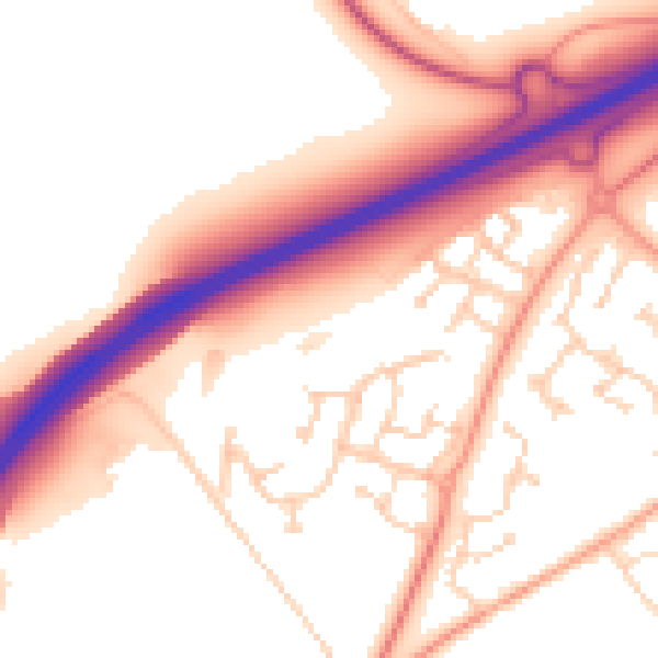 Daytime road noise heatmap for MK43 2AR
