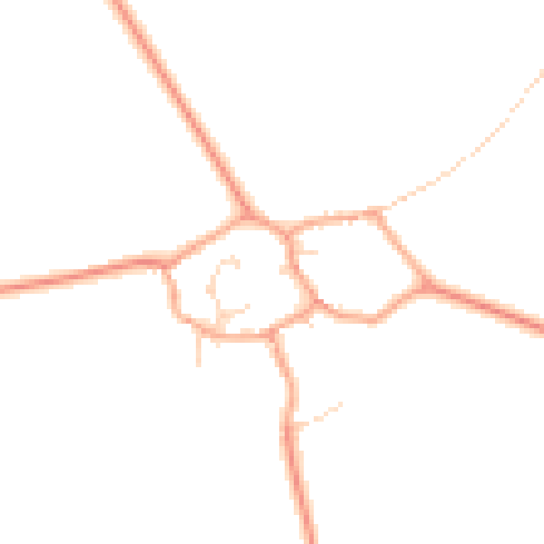 Daytime road noise heatmap for MK43 7HW