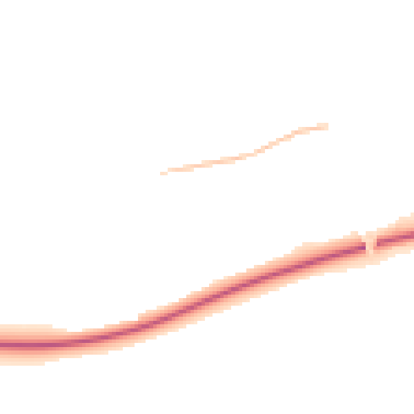 Night-time road noise heatmap for MK43 8PW
