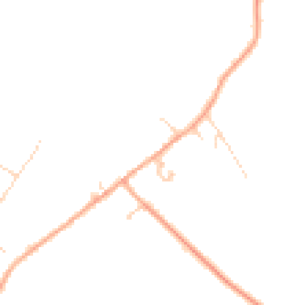 Daytime road noise heatmap for MK44 1DF