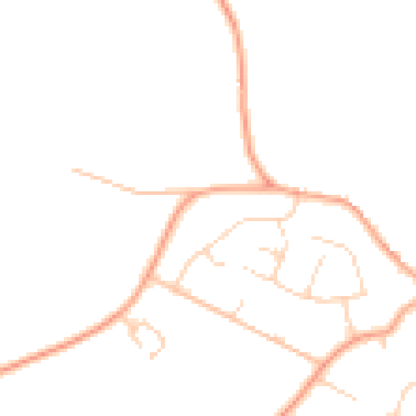 Daytime road noise heatmap for MK44 1ET