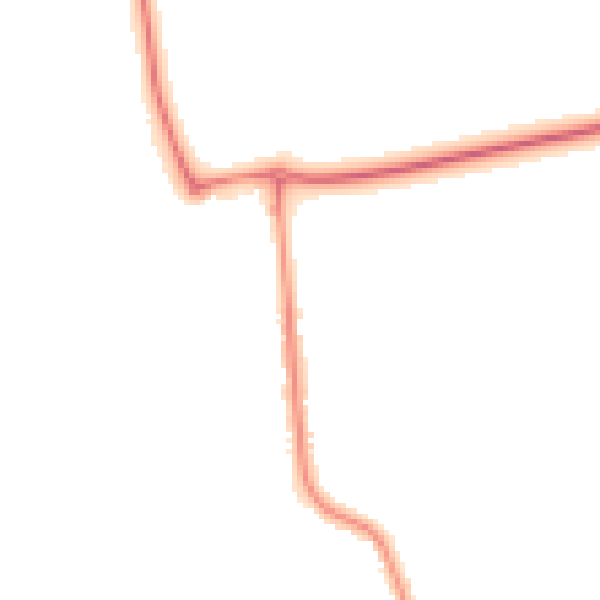 Night-time road noise heatmap for MK45 1BA