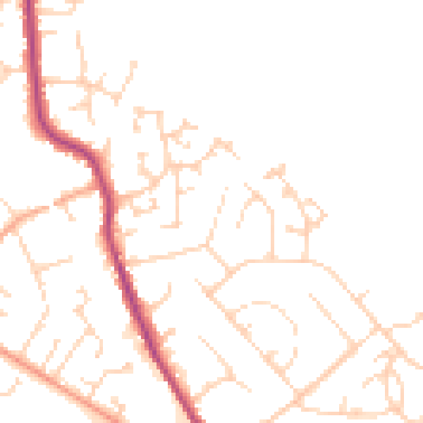 Daytime road noise heatmap for MK45 1DJ