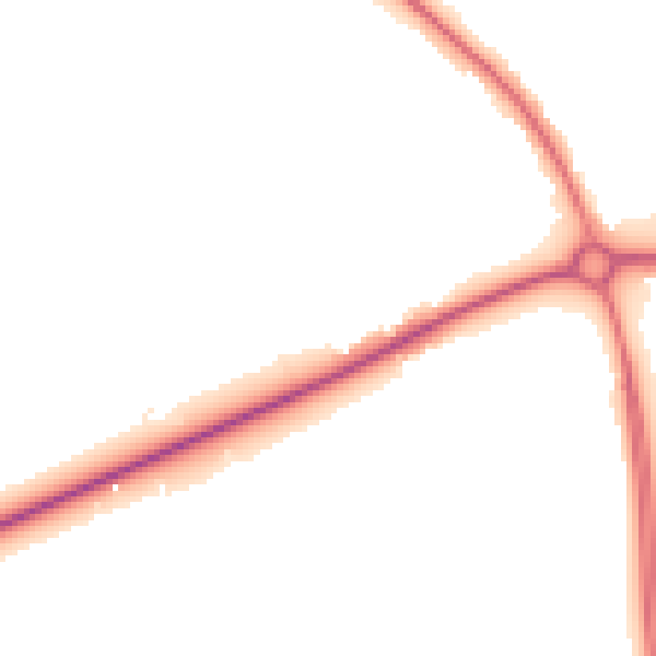 Night-time road noise heatmap for MK45 2BZ