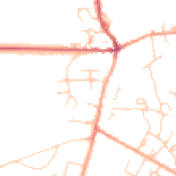 Daytime road noise heatmap for MK45 2LE