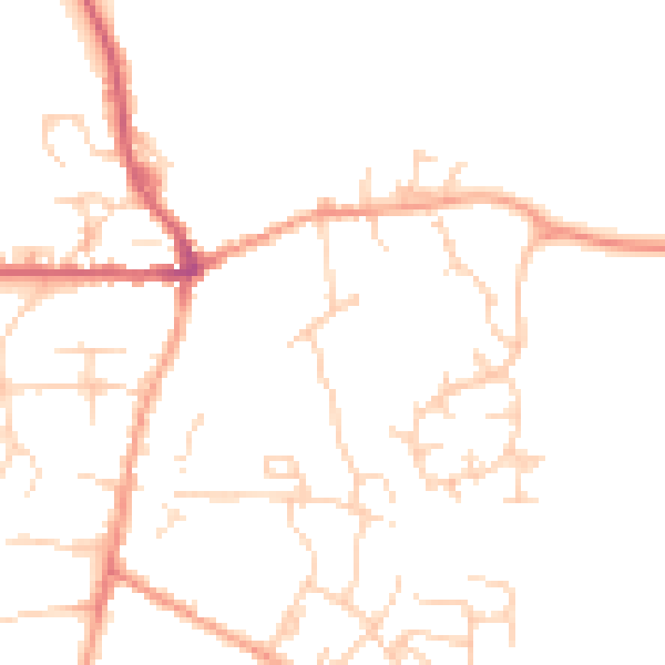 Daytime road noise heatmap for MK45 2PP