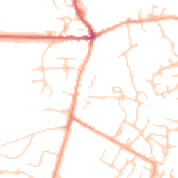 Daytime road noise heatmap for MK45 2QE