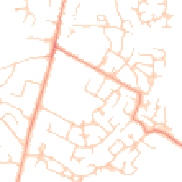Daytime road noise heatmap for MK45 2UD