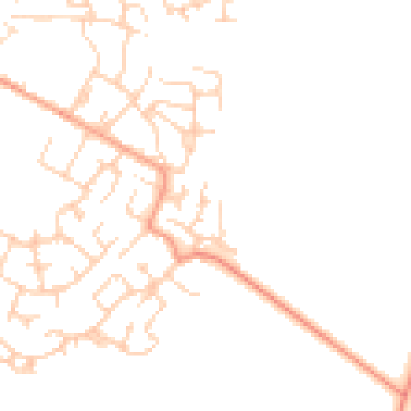 Daytime road noise heatmap for MK45 2UH