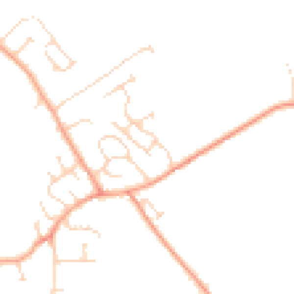 Daytime road noise heatmap for MK45 3GG