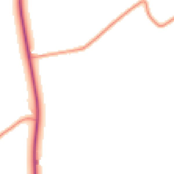 Daytime road noise heatmap for MK45 3JT