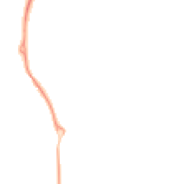 Night-time road noise heatmap for MK45 3JZ