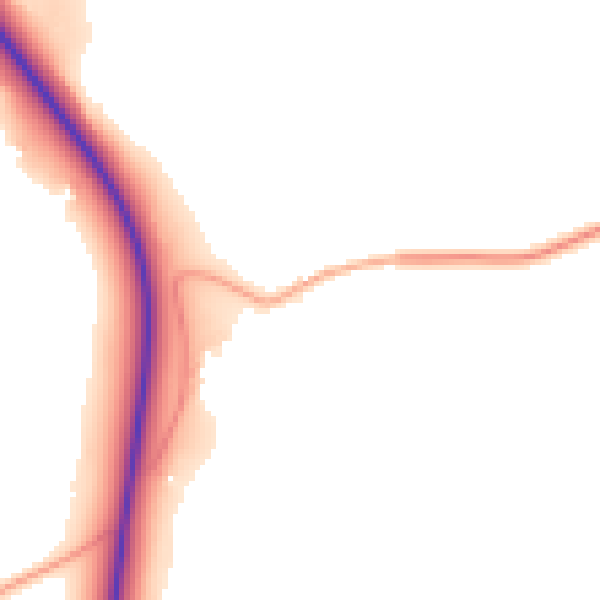 Daytime road noise heatmap for MK45 3QR