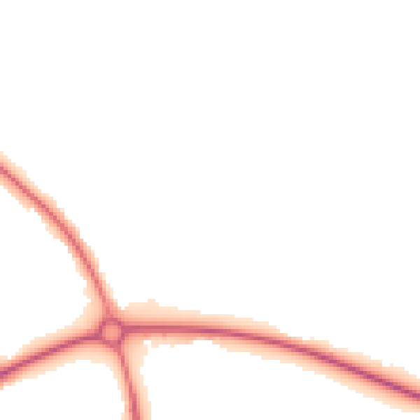 Night-time road noise heatmap for MK45 4AZ