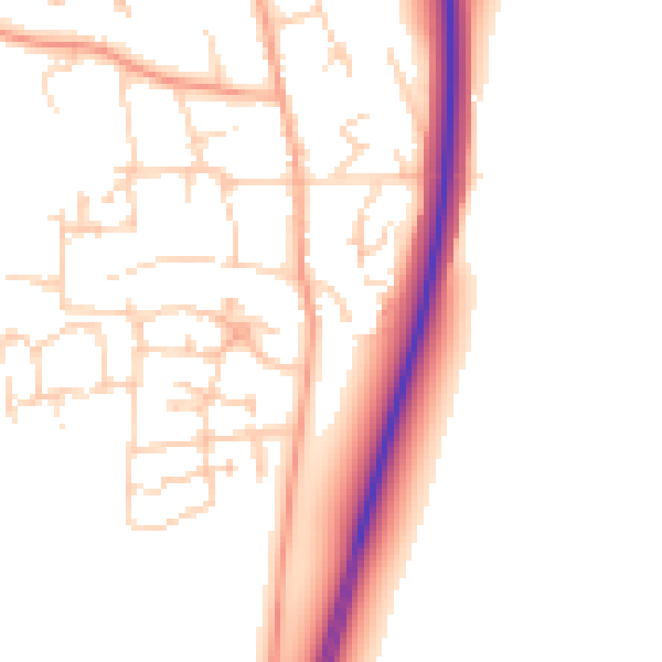 Daytime road noise heatmap for MK45 4DS