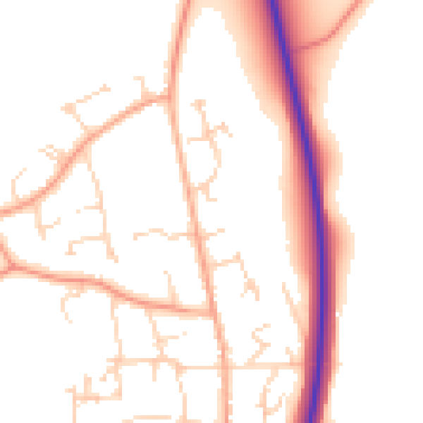 Daytime road noise heatmap for MK45 4ES