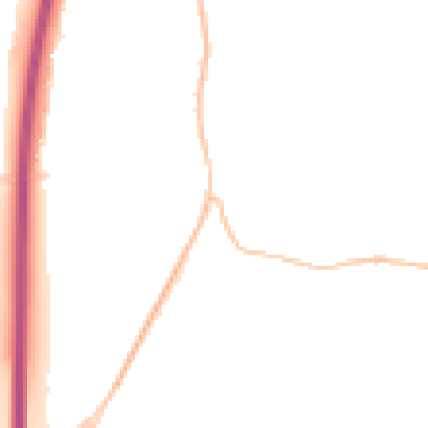 Night-time road noise heatmap for MK45 4JT
