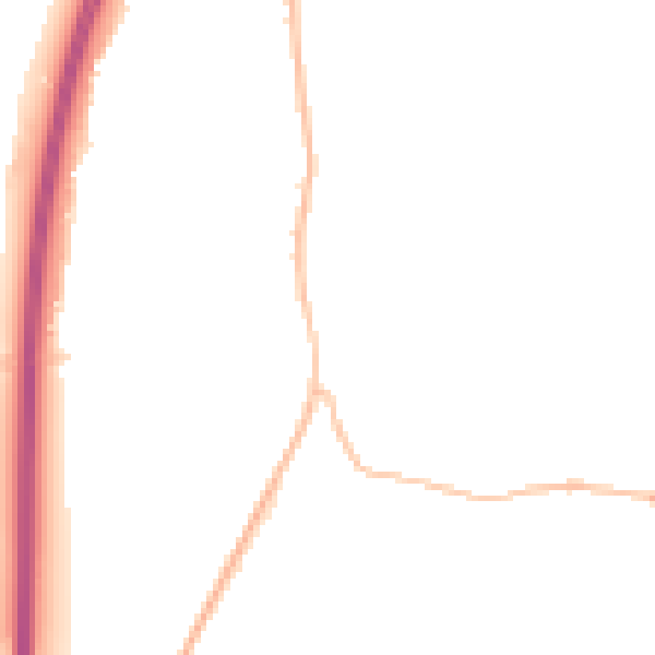 Night-time road noise heatmap for MK45 4JU