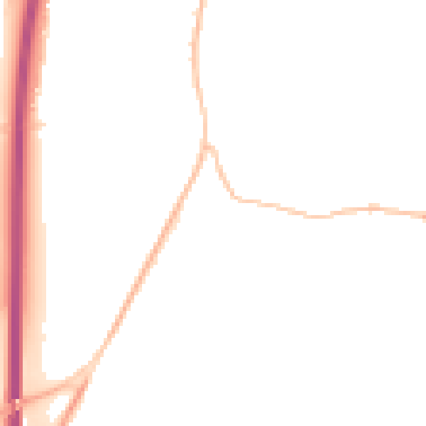 Night-time road noise heatmap for MK45 4LH