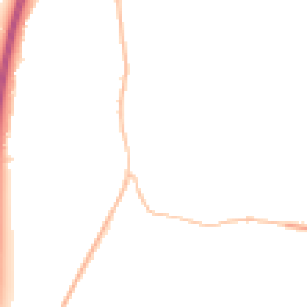 Night-time road noise heatmap for MK45 4LW