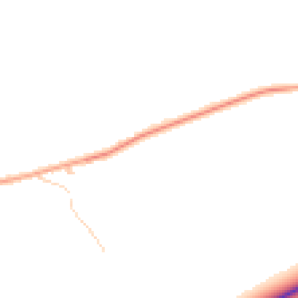 Daytime road noise heatmap for MK45 4SX