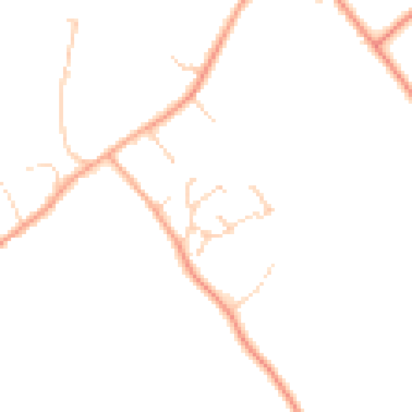 Daytime road noise heatmap for MK45 5EQ
