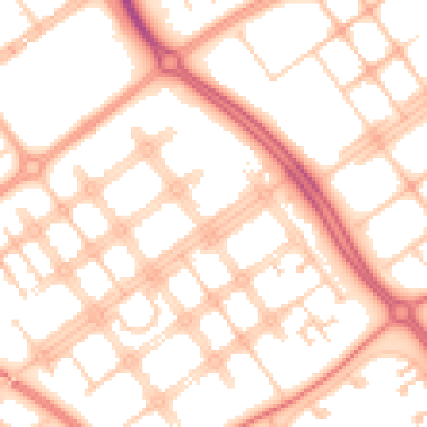 Daytime road noise heatmap for MK6 2AB