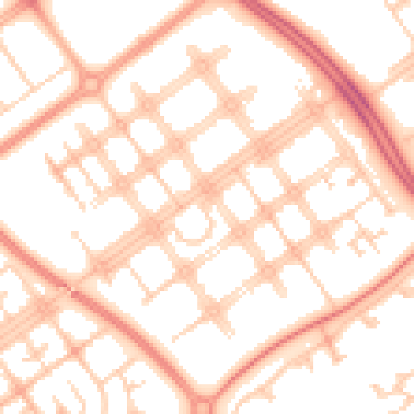 Daytime road noise heatmap for MK6 2AP