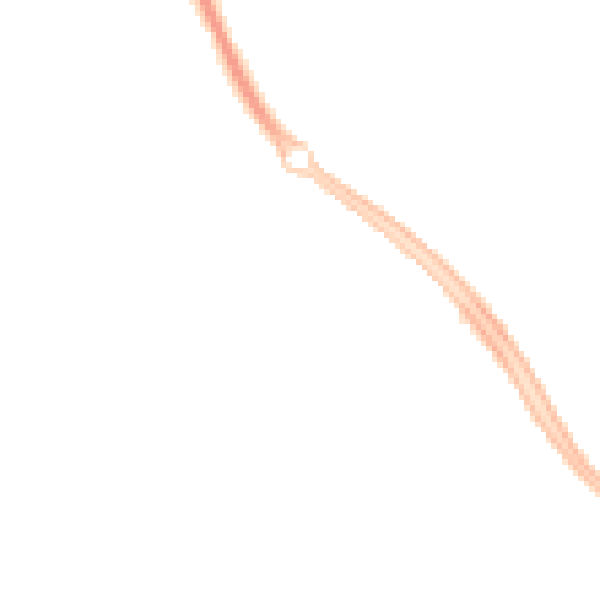 Night-time road noise heatmap for MK6 2AU