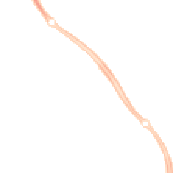 Night-time road noise heatmap for MK6 2AW