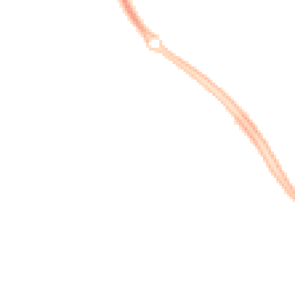 Night-time road noise heatmap for MK6 2BG