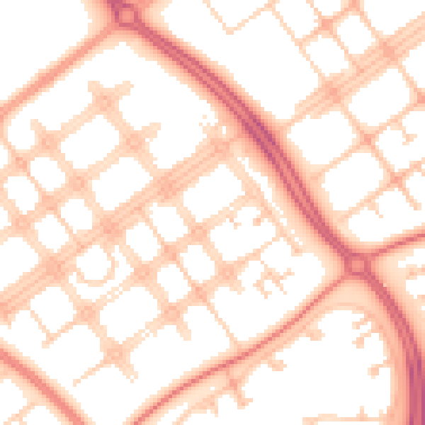 Daytime road noise heatmap for MK6 2BY