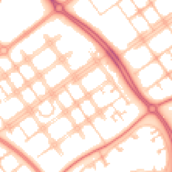 Daytime road noise heatmap for MK6 2DD