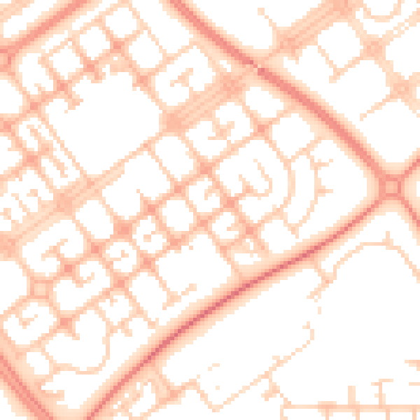 Daytime road noise heatmap for MK6 2HL