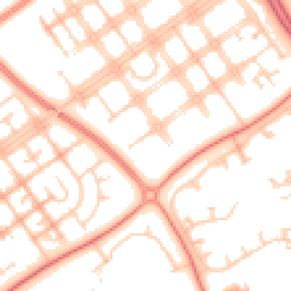Daytime road noise heatmap for MK6 2JG