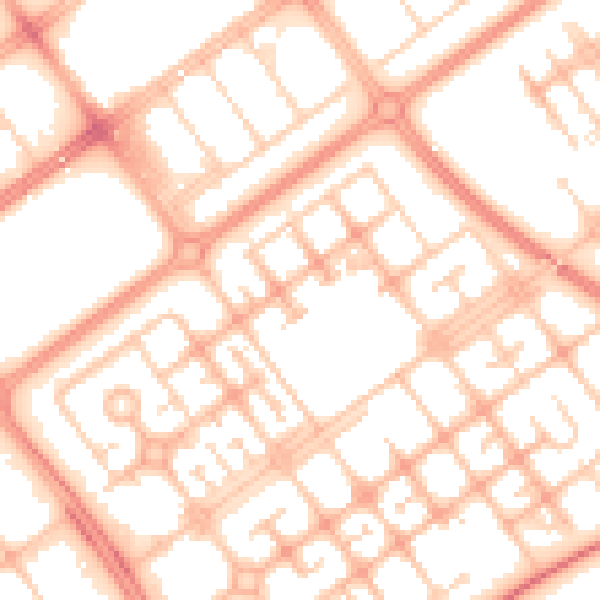 Daytime road noise heatmap for MK6 2JY