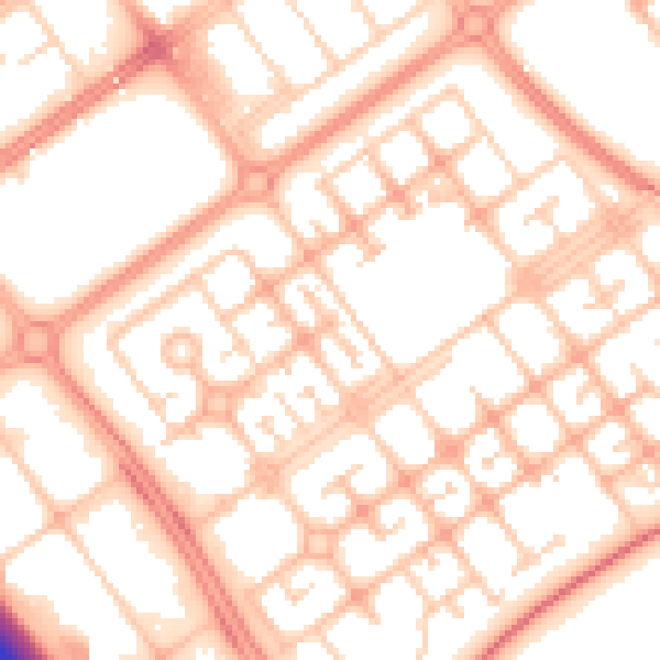 Daytime road noise heatmap for MK6 2NA