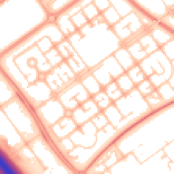 Daytime road noise heatmap for MK6 2NJ