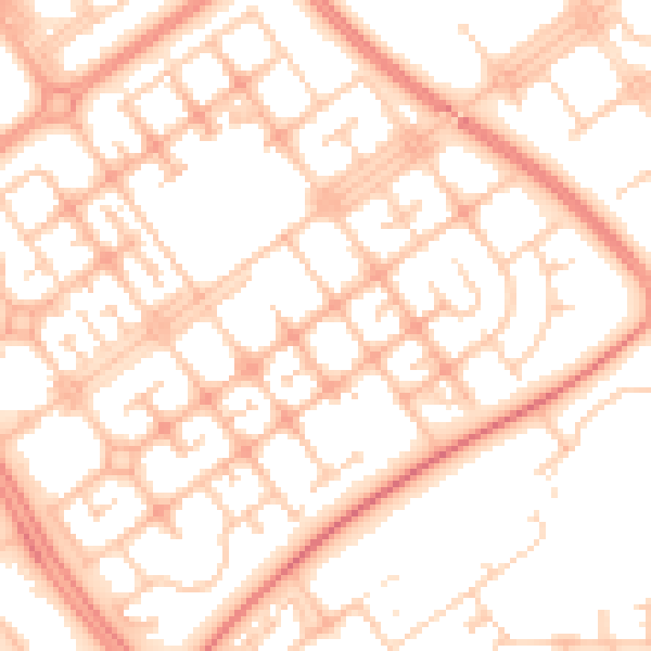 Daytime road noise heatmap for MK6 2NN