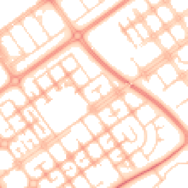 Daytime road noise heatmap for MK6 2QE