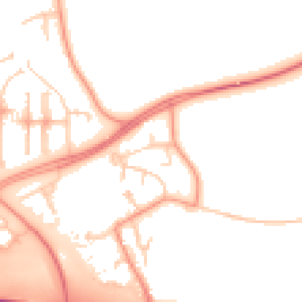 Daytime road noise heatmap for MK6 3AY