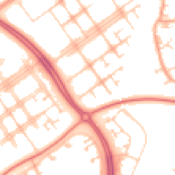 Daytime road noise heatmap for MK6 3LB