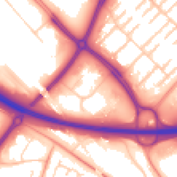 Daytime road noise heatmap for MK6 4AG