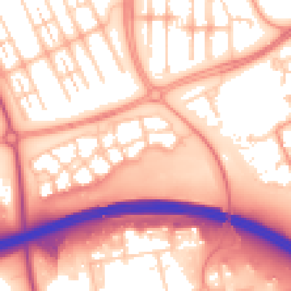 Daytime road noise heatmap for MK6 4AL
