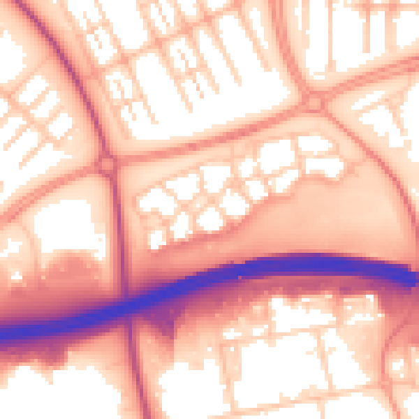Daytime road noise heatmap for MK6 4AU