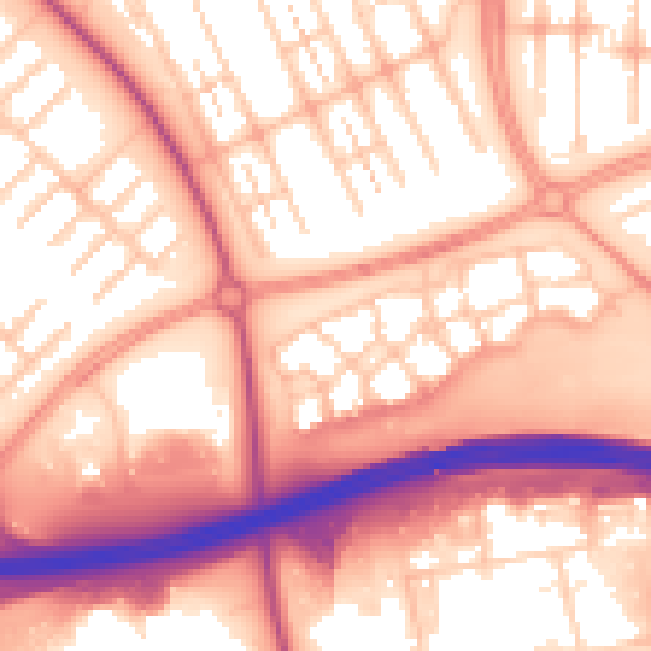 Daytime road noise heatmap for MK6 4AW